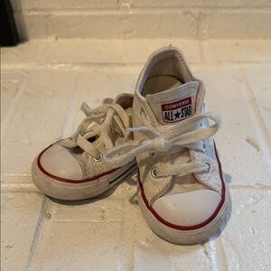Converse Kids White and Red Sneakers 6T